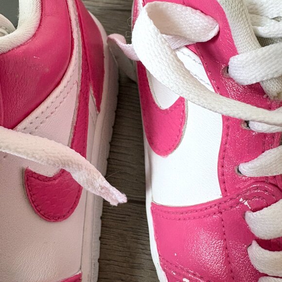 Nike Dunk Low GS Laser Fuchsia Pink Barbie - Sz 6.5Y - Picture 10 of 10